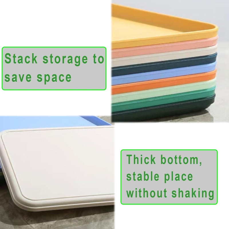 Markeny Multicolor Plastic Art Trays Crafts Organizer Tray Serving Tray Jewelry Tray for DIY Projects, Painting, Beads, Organizing Supply - Image 3